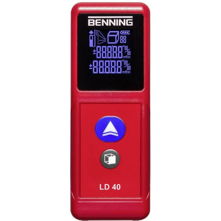 Benning Laser-Entfernungsmesser LD 40, handlich und kompakt, gummiertes Gehäuse, einfach zu bedienen