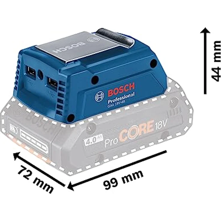 Bosch Professional 18V System Ladegerät GAA 18V-48 (kompakter USB-Ladeadapter, mit 2x 2,4 A Ladestrom) – Bild 5