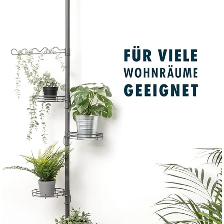 bremermann Zusatz-Pflanzenteller für Teleskop-Blumenregal 61079, grau, 19 cm Durchmesser, max. 2 kg Belastung, inklusive Kunststoffeinlage – Bild 7