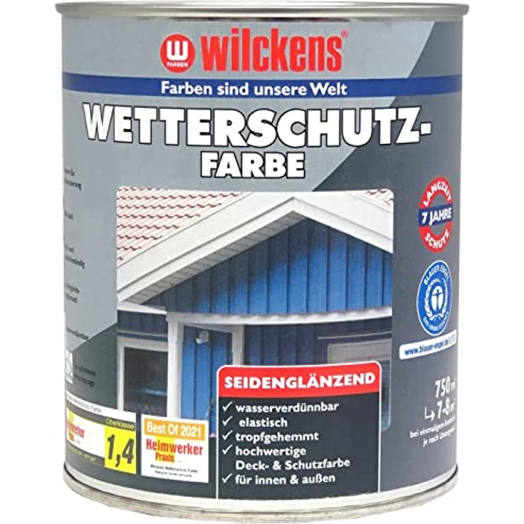Wilckens Wetterschutzfarbe, RAL 7016, Anthrazitgrau 0,75l Innen & Außenbereich – Bild 2