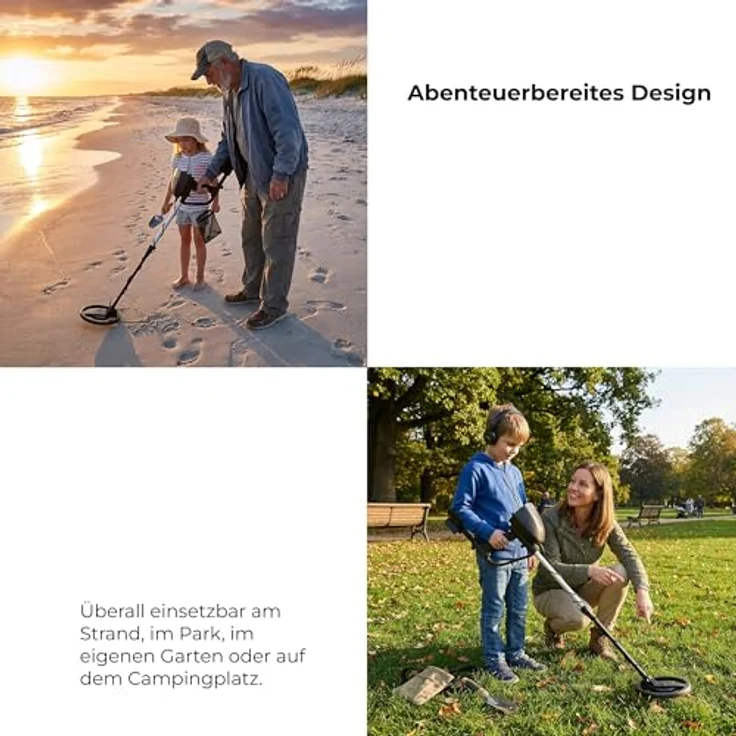 Denver MET-117 Metalldetektor, präzise Ortung mit wasserdichter Suchspule, ergonomisches Design, schwarz – Bild 5