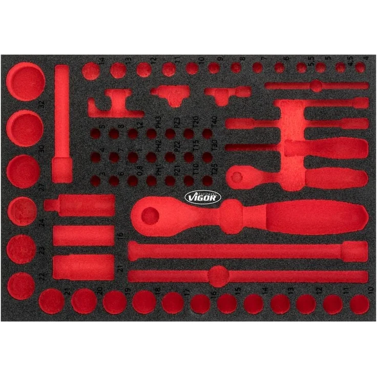 Vigor Weichschaum-Einlage V5103-L, 2K Weichschaum, geeignet für V4904, Maß 282 x 393 x 35 mm, öl- und fettresistent