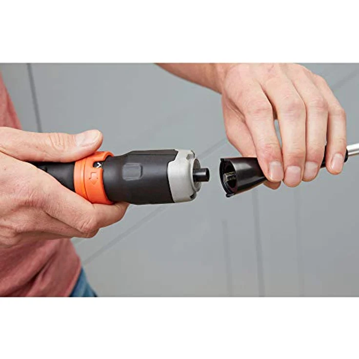 Black+Decker BCF601C-XJ BCF601C Stabschrauber (LED-Arbeitsleuchte, Rechts--Linkslauf + automatische Spindelarretierung, inkl. 5 TLG. Schrauber-Bit Set, 4X Alkaline Batterien + Schaftverlängerung) – Bild 3