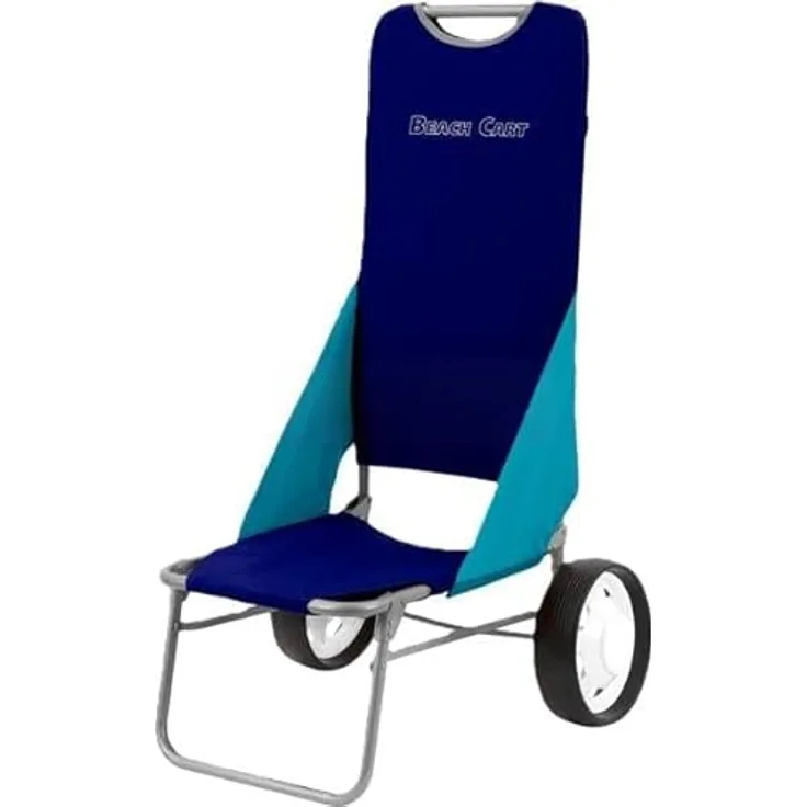 Brunner Beach Cart Transportwagen, multifunktional klappbar aus pulverbeschichtetem Stahl, mit extra breiten ausziehbaren Rädern, blau