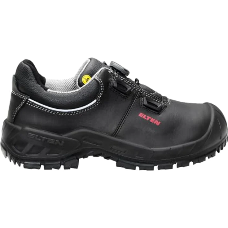 ELTEN LAURENZO BOA Low, Sicherheitsschuhe S3 ESD mit Rindleder und Safety-Grip Sohle, schwarz, Größe 40 – Bild 2
