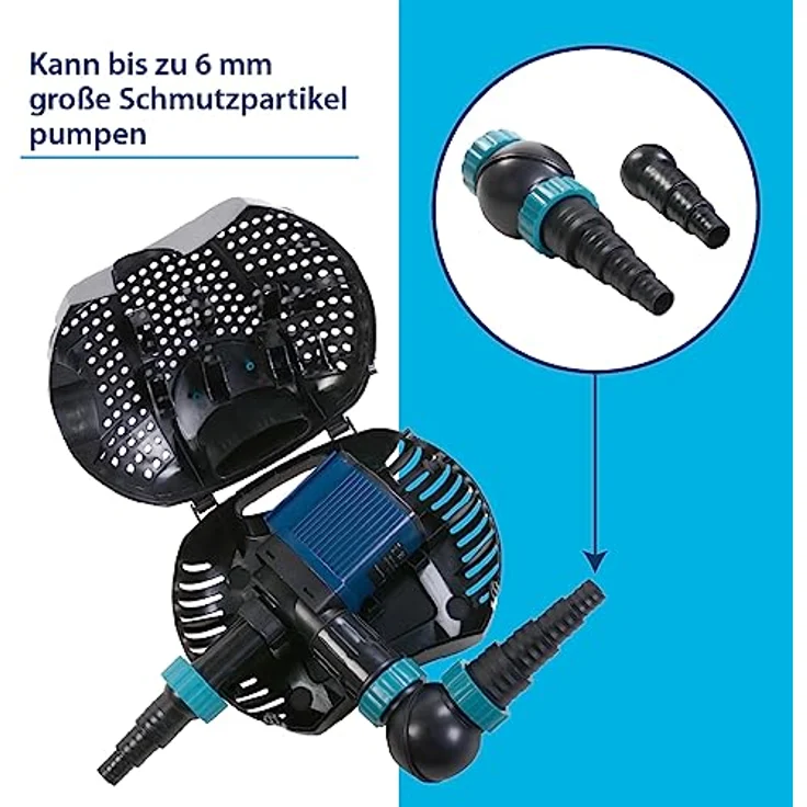 Aqua Forte Filter-/Teichpumpe O-Plus 20000, 200W, 19m³/h, Förderhöhe 7m – Bild 6