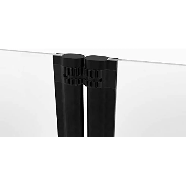 Marwell Black Lines Badewannenaufsatz 100 x 140 cm Duschwand für Badewanne 2-teilig faltbar in matt schwarz - Duschabtrennung aus 4 mm starken Einscheibensicherheitsglas – Bild 4