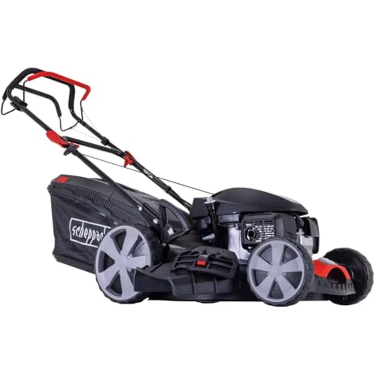 Scheppach MS170-51H Benzin-Rasenmäher, Honda-Motor 4,56 PS, 6in1-Funktion, 51 cm Schnittbreite, Radantrieb, 65 l Grasfangsack – Bild 2