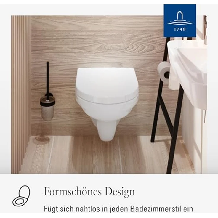Villeroy & Boch O.novo WC-Sitz, Duroplast, 423 x 368 x 51 mm, Weiß Alpin – Bild 2