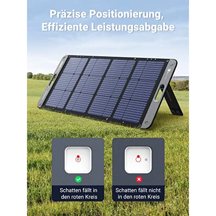 UGREEN Faltbares Solarpanel Schnellaufladung für gängige Power Station Monokristalline Solarmodul mit 23% Umwandlungseffizienz, ETFE Material für Outdoor Camping und Heim-Backup (200W) – Bild 4