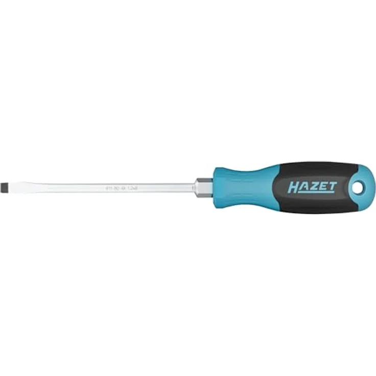 HAZET Schraubendreher 811-80, SW 1,2 x 8 mm Schlitz Profil, rutschfester 3-Komponenten-Griff für hohe Kraftübertragung, 272 mm Länge, Rundklinge, Ergonomischer Handgriff - Hazet – Bild 2