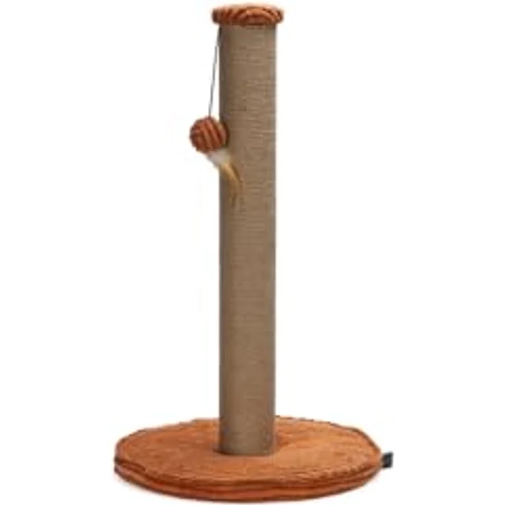 Designed by Lotte Ribbed Kratzbaum Terracotta 41x41x70 cm, mit integriertem Spielball und gerippter Bodenplatte – Bild 1