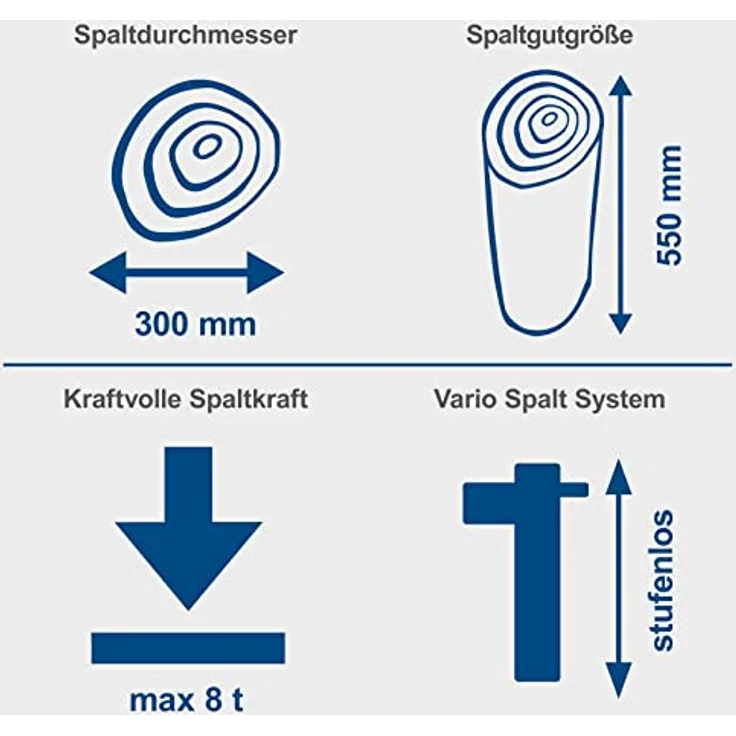 Scheppach Holzspalter HL810 | 230V Anschluss - 3000W Leistung | Hydraulikspalter stehend | Spaltgutlänge 550mm | Spaltdurchmesser 300mm | 8 Tonnen Spaltkraft | Brennholzspalter mit Vario Spalt System – Bild 5
