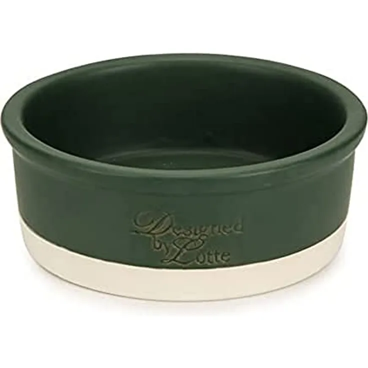 Karlie Keramiknapf Designed by LOTTE JOA schwer für Hunde (Grün, Ø 13cm)