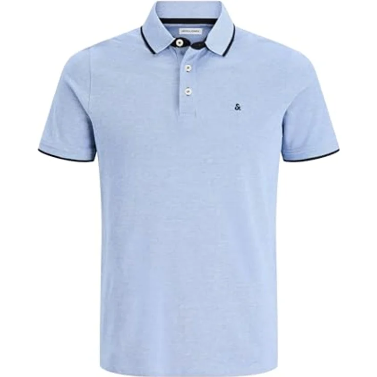 Jack & Jones Poloshirt Paulos Polo in Blau, Sportlich-lässiges Shirt mit kontrastfarbenen Elementen – Bild 2
