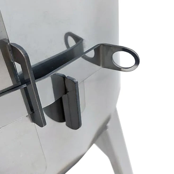 Grillpeter Utschak Edelstahl 2mm, Holzkohlegrill mit Rauchrohr Timur und Gusseisen Kazan 16L – Bild 6