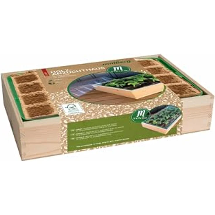 Romberg Holz Anzuchthaus M umweltfreundlich Kiefernholz 37 x 24 x 13 cm - Braun – Bild 2