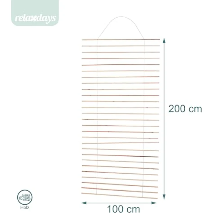 Relaxdays Wandspalier für Kletterpflanzen, 200x100 cm, naturbelassenes Tannenholz als Kletterhilfe und Sichtschutz, vielseitig einsetzbar – Bild 4