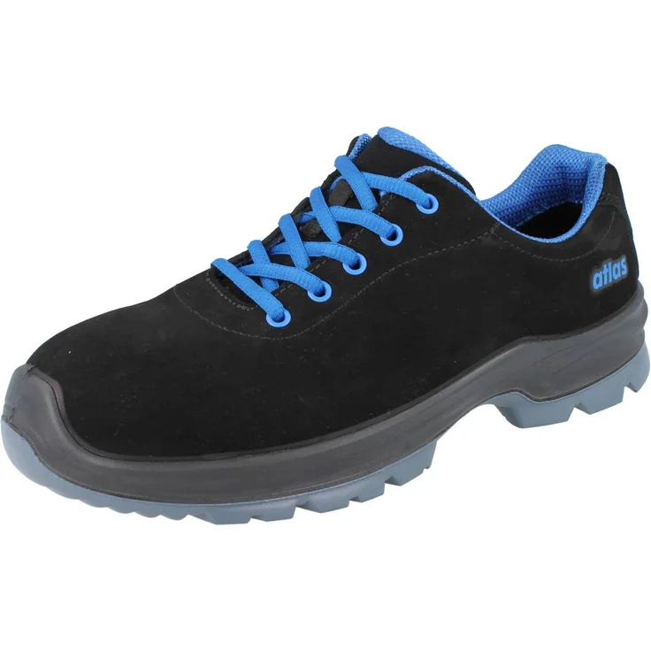 ATLAS Sicherheitsschuh SL 605 XP, Arbeitsschuh mit hydrophobiertem SOFT-Nubukleder, schwarz