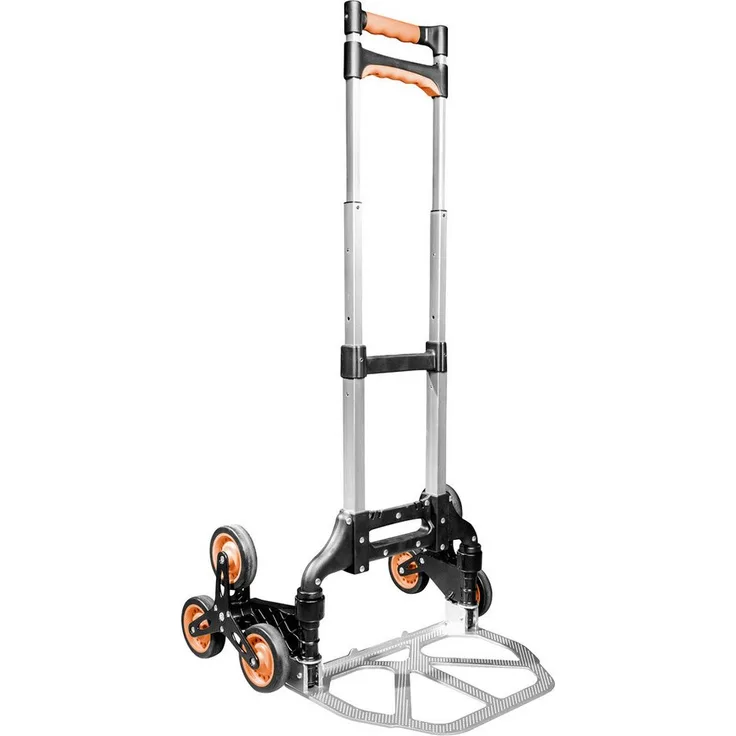 Brüder Mannesmann Werkzeuge Sackkarre Brüder Mannesmann M00946 Treppenkarre klappbar Stahl, Kunststoff Tra, Transportkarre mit stabiler Aluminiumkonstruktion und automatisch ausklappbaren Vollgummirädern