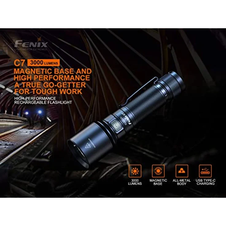 Fenix C7 LED Taschenlampe mit USB Anschluss – Bild 2