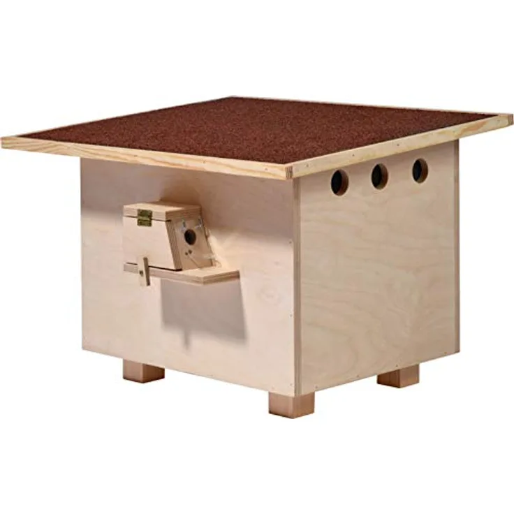 Luxus-INSEKTENHOTELS 28275e Großer Hummelnistkasten - Hummelhaus aus Holz - Hummelkasten inkl Nistmaterial - Hummelhotel mit Bitumendach - Insektenhotel - Natur - 51 x 43 x 36 cm - Preisvergleich