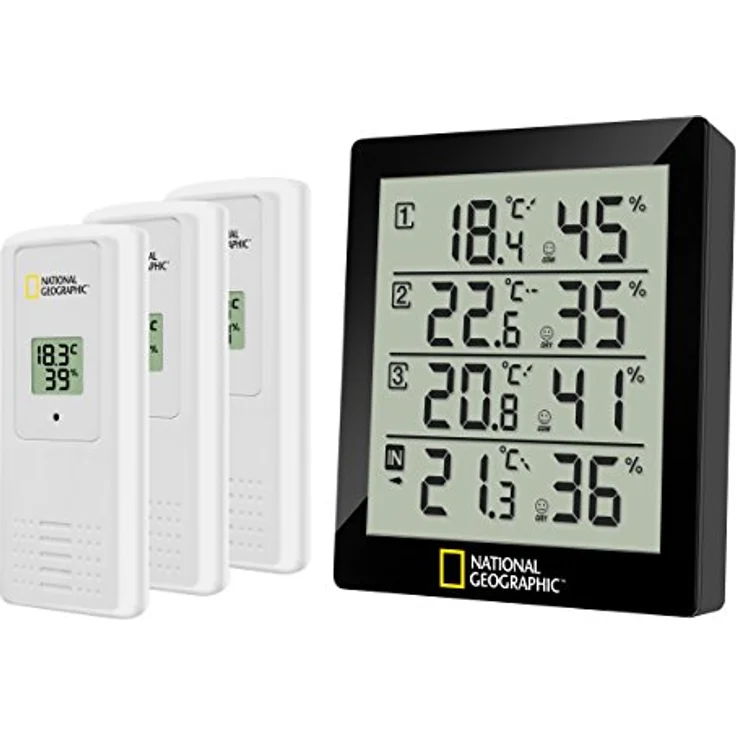 Wetterstation 11,9 x 10,4 cm schwarz 4-teilig – Bild 2