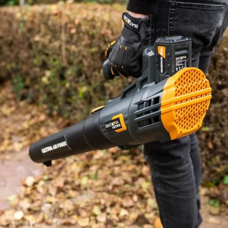 Batavia Multigebläse stark 18V, Laubsauger + Laubbläser mit 140 km/h Blasgeschwindigkeit, 5-stufiger Geschwindigkeitsregelung, leichtes Design von 1,9 kg (ohne Akku) – Bild 3