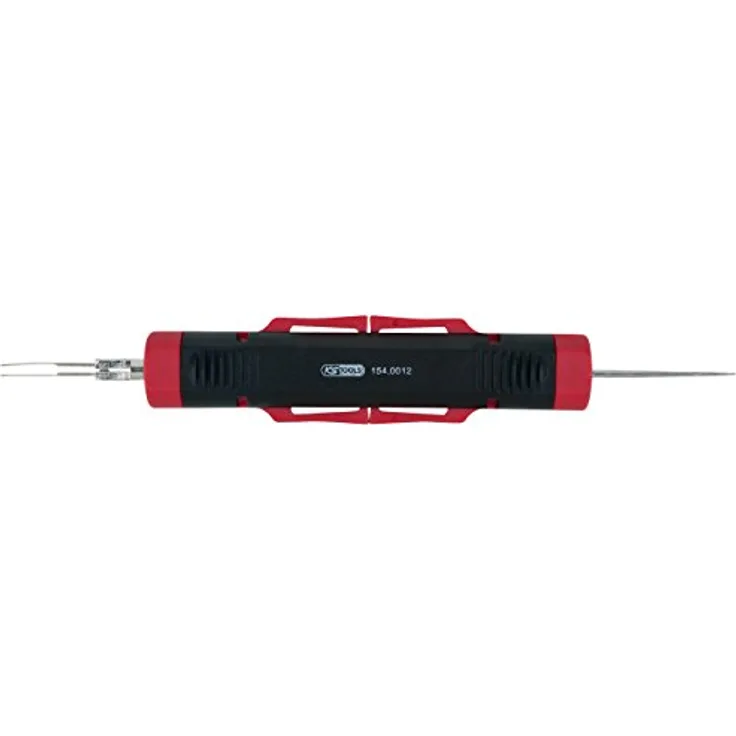 KSTOOLS Kabel-Entriegelungswerkzeug für Flachstecker und Flachsteckhülsen 1,6 mm, hochwertiger Federbandstahl, Länge 117 mm, Universal-Anwendung, Entriegelungsprinzip 2 + 5