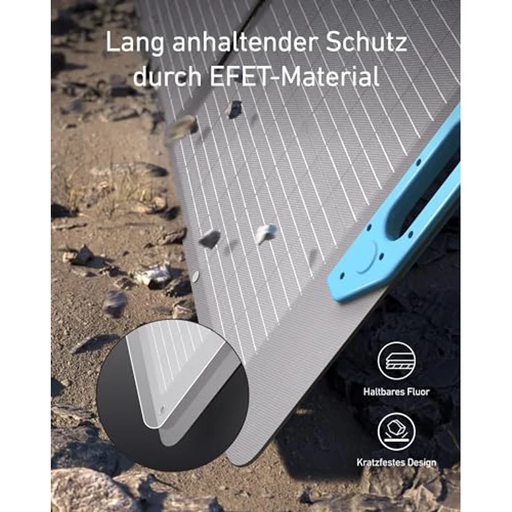 Anker SOLIX PS100 Portable Solar Panel, Kompakte 100W Solaranlage, IP67 Wasserschutz, Solide mit MC4, Blue – Bild 4