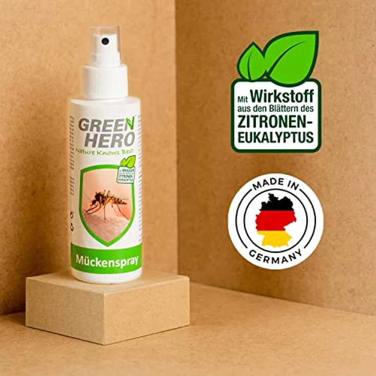 Green Hero Mückenspray schützt zuverlässig vor Stechmücken, Moskitos & Zecken 100ml Mückenschutz mit dem gut duftendem Wirkstoff EC-Öl, geeignet für Erwachsene und Kinder ab dem 6. Monat – Bild 3