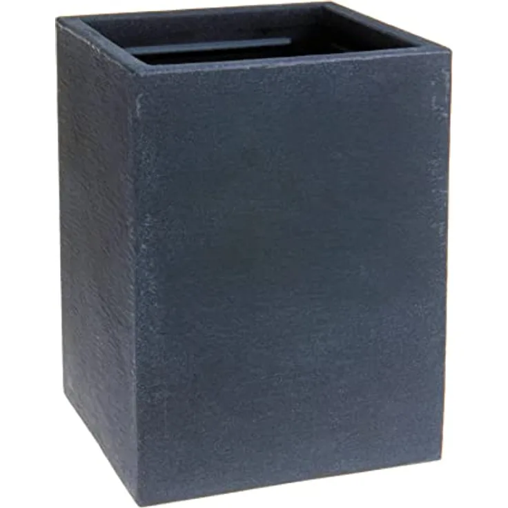 Spetebo Kunststoff Pflanzkübel anthrazit - 40 cm/eckig - Übertopf Blumenkübel Pflanzkasten Pflanzsäule