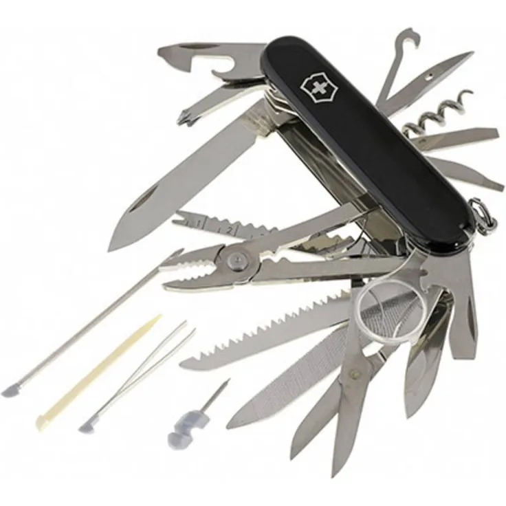 Victorinox SwissChamp 1.6795.3, Schweizer Taschenmesser mit 33 Funktionen, Schwarz