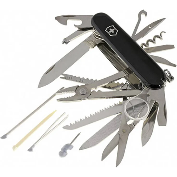 Victorinox SwissChamp 1.6795.3, Schweizer Taschenmesser mit 33 Funktionen, Schwarz