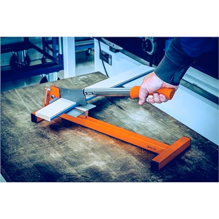 FORMAT Hebelschneider 50.130, Robustes Schneidwerkzeug mit CNC-geschliffener Klinge aus Sonderstahl, pulverbeschichtet, ergonomischer Griff, für staubfreies Schneiden von Holz und Kunststoff – Bild 5