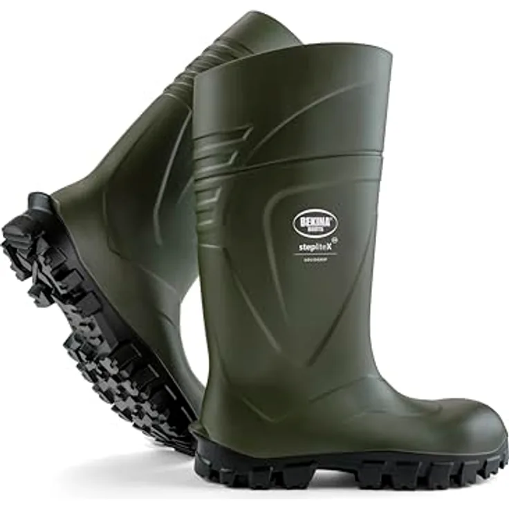 Bekina Steplite X Solidgrip O4 Arbeitsschuhe, Grün/Schwarz, Größe 45, isoliert bis -30°C, hervorragender Grip