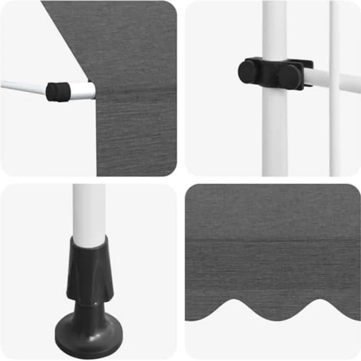 vidaXL Einziehbare Markise Handbetrieben 100 cm Anthrazit – Bild 6