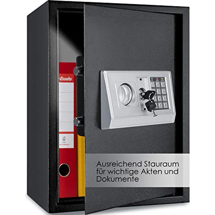 KESSER Elektronischer Safe Tresor Geldschrank Wandtresor Wandsafe 50x35x34,5 Schwarz – Bild 5