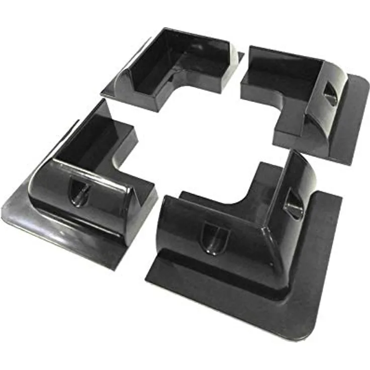 enjoy solar Halteecke Haltespoiler Solarmodulhalterung, 4 Stück, Schwarz, UV-beständig und witterungsbeständig, ideal für Wohnmobile und Boote