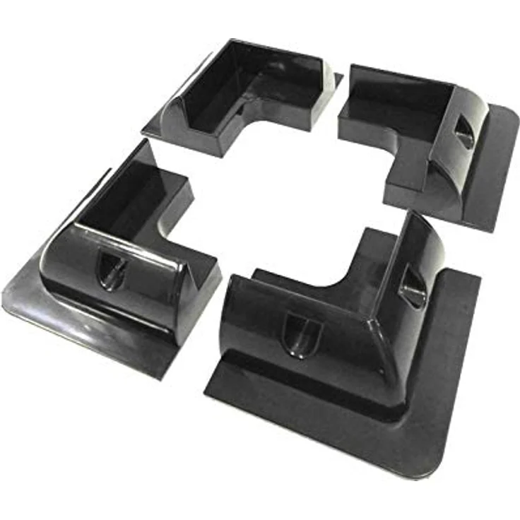 enjoy solar Halteecke Haltespoiler Solarmodulhalterung, 4 Stück, Schwarz, UV-beständig und witterungsbeständig, ideal für Wohnmobile und Boote – Bild 1