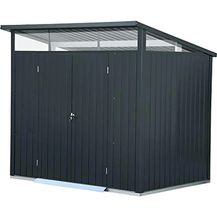 Duramax Metallgerätehaus Palladium 8x6, Gartenhaus mit doppelter Flügeltür, anthrazit – Bild 5