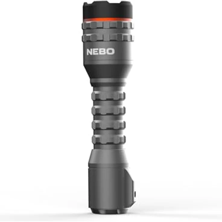NEBO Davinci 800 Lumen, Wiederaufladbare Wasserdichte LED-Taschenlampe mit Powerbank-Funktion und einstellbarem Zoom, Stahlgrau – Bild 2
