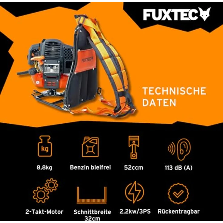 FUXTEC FX-MS152T rückentragbare Benzin Motorsense Multitool 2in1 – Bild 3