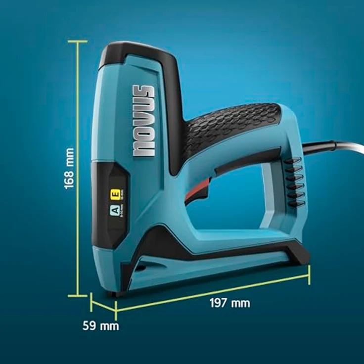 NOVUS Nagler J-120 Set, Elektrotacker mit 1800 Feindrahtklammern für präzise Befestigungen – Bild 5