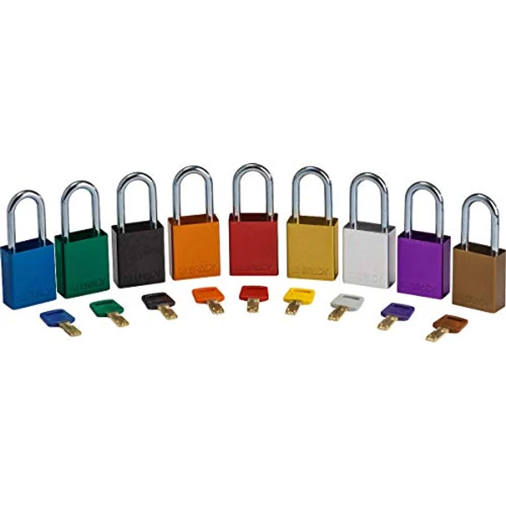 Brady (ALU-GRN-38ST-KD) SafeKey Anodized Aluminum Lockout-Vorhängeschloss Mit Stahl Bügel 38.00 mm Grün KD - Verschiedenschließende Schlösser 1 Stück – Bild 5