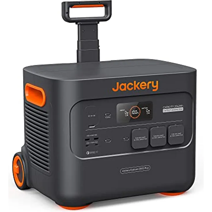 Jackery Tragbare Powerstation Explorer 2000 Plus 2042,8 Wh, Solar Generator LiFePO4-Batterie, 3.000 W Ausgang, AC-Schnellladung in 1,7 Std., für Camping und Notfälle zu Hause