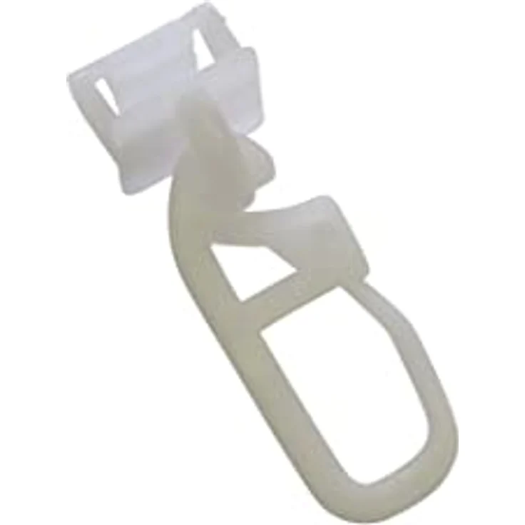 GARDINIA Klickgleiter mit Gardinenhaken (Faltenlegehaken), Für Vorhangschienen GE und P2Ü, Kunststoff, Weiß, 50 Stück – Bild 5