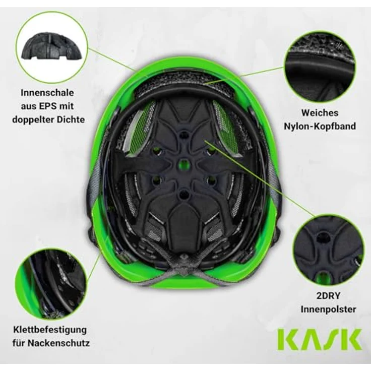 Kask Schutzhelm Superplasma PL HiViz 2.0 Arbeitssutzhelm, Bergsteigerhelm, Industriekletterhelm - Gr. 51-62 cm, weiß – Bild 5