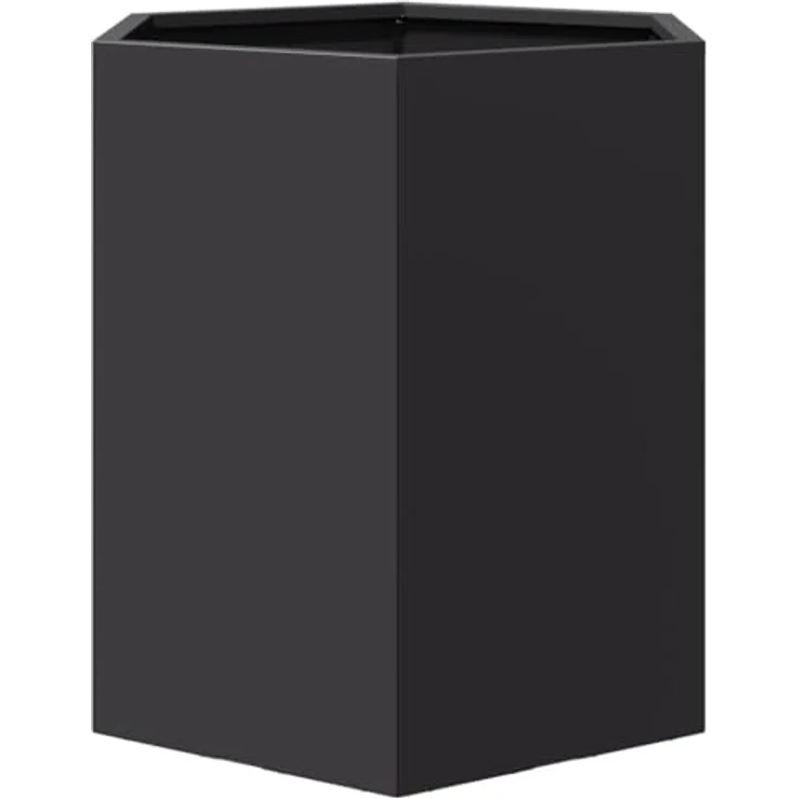 vidaXL Pflanzkübel Schwarz Sechseckig 46x40x45 Stahl, Witterungsbeständig und mit viel Platz – Bild 5