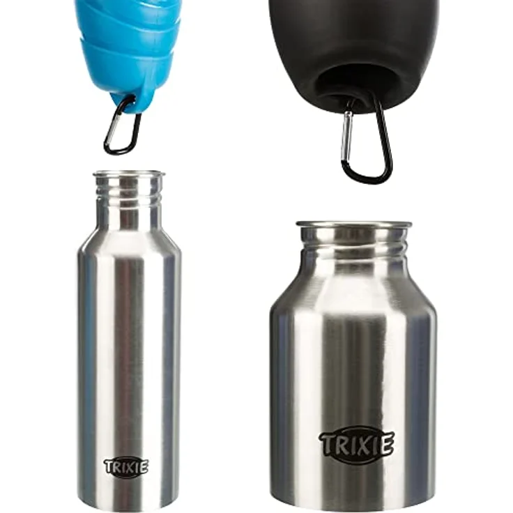 Trixie Flasche mit Trinknapf Edelstahl Kunststoff 700 ml – Bild 4
